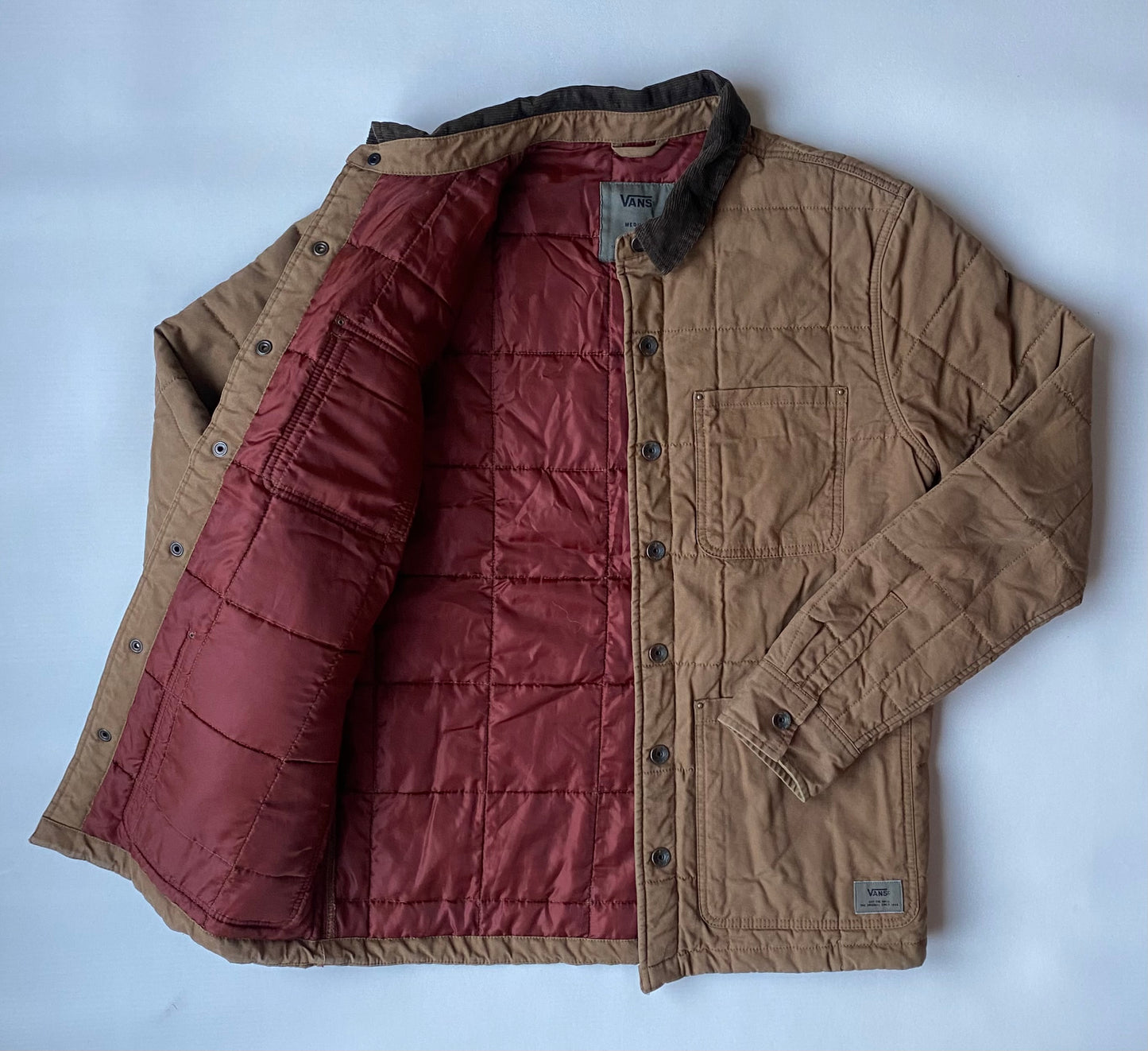 ✅ Veste chemise Vans, marron, M