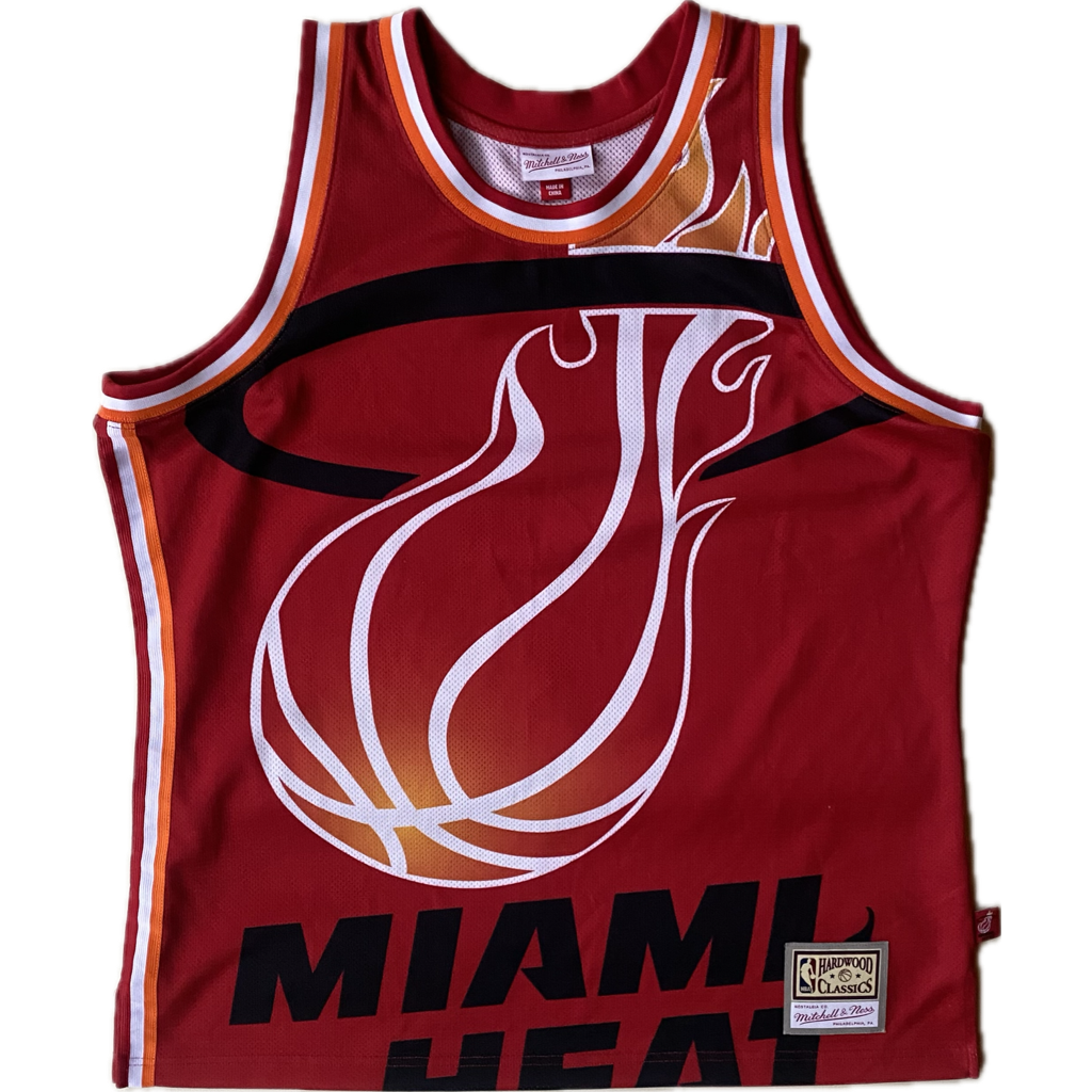 Maillot basket NBA Mitchell & Ness, Miami Heat, rouge, XL