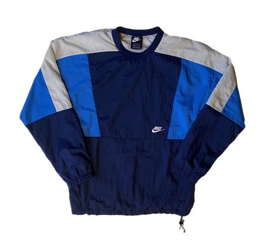 ✅ Pull coupe-vent / pluie Nike, Bleu et blanc, XS oversize