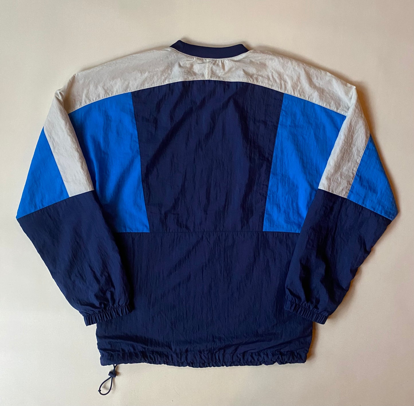 Pull coupe-vent / pluie Nike, Bleu et blanc, XS oversize