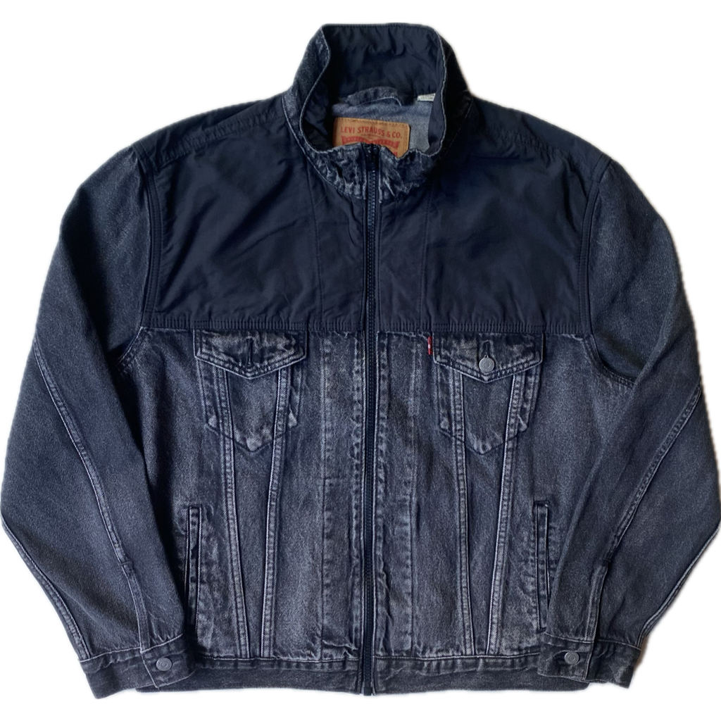 Veste jean Levi's, noir et gris, L légèrement oversize