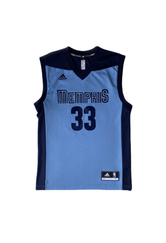 Maillot de basket Adidas, Memphis, Gasol, Bleu, S