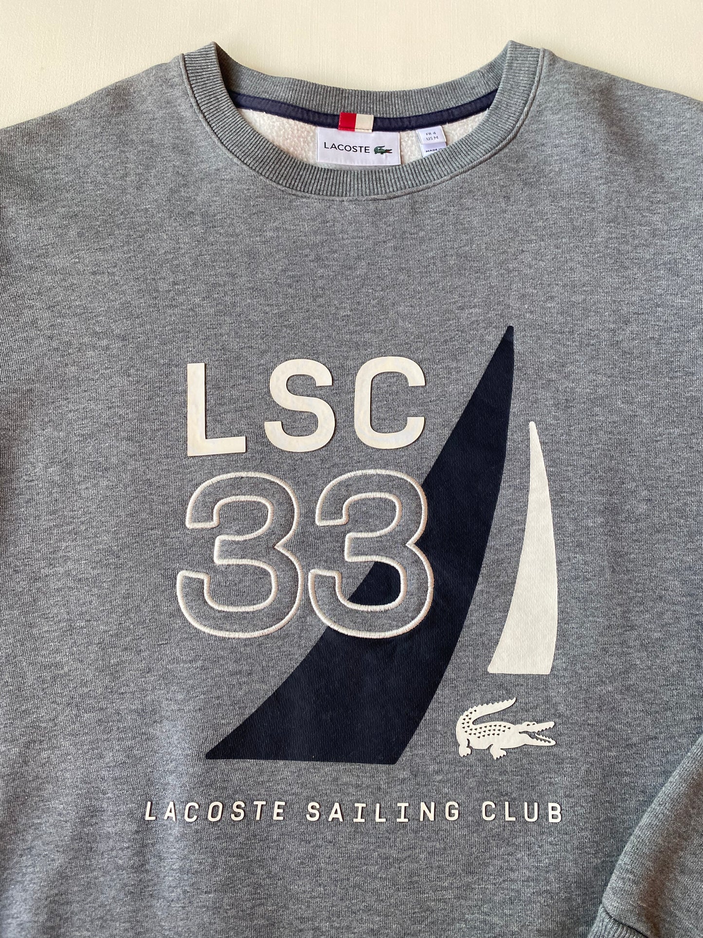 Pull Lacoste sailing, gris, M