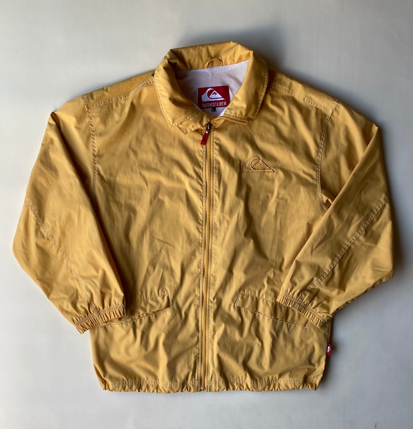 Veste coupe-vent Quiksilver, jaune, L oversize