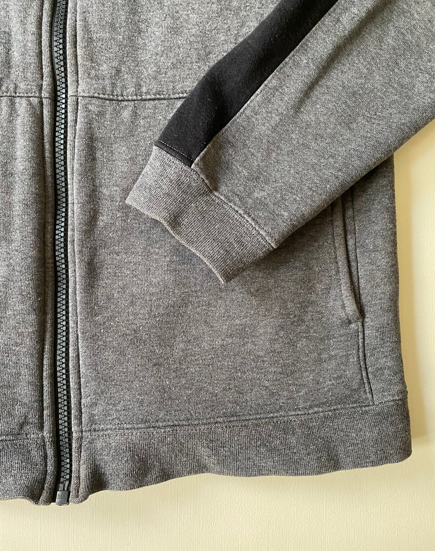 Pull zippé col camionneur Nike, gris, S