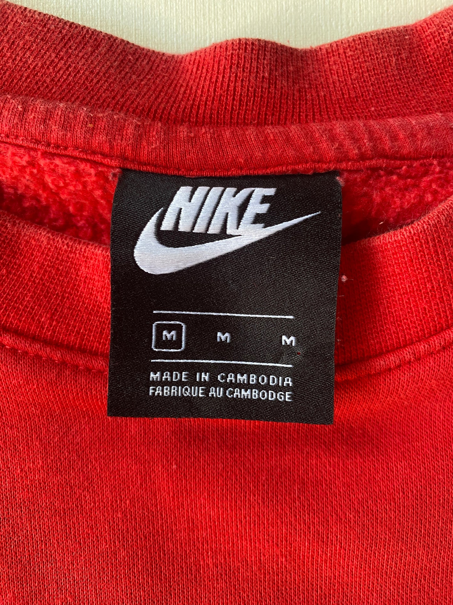 Pull Nike, rouge, M oversize