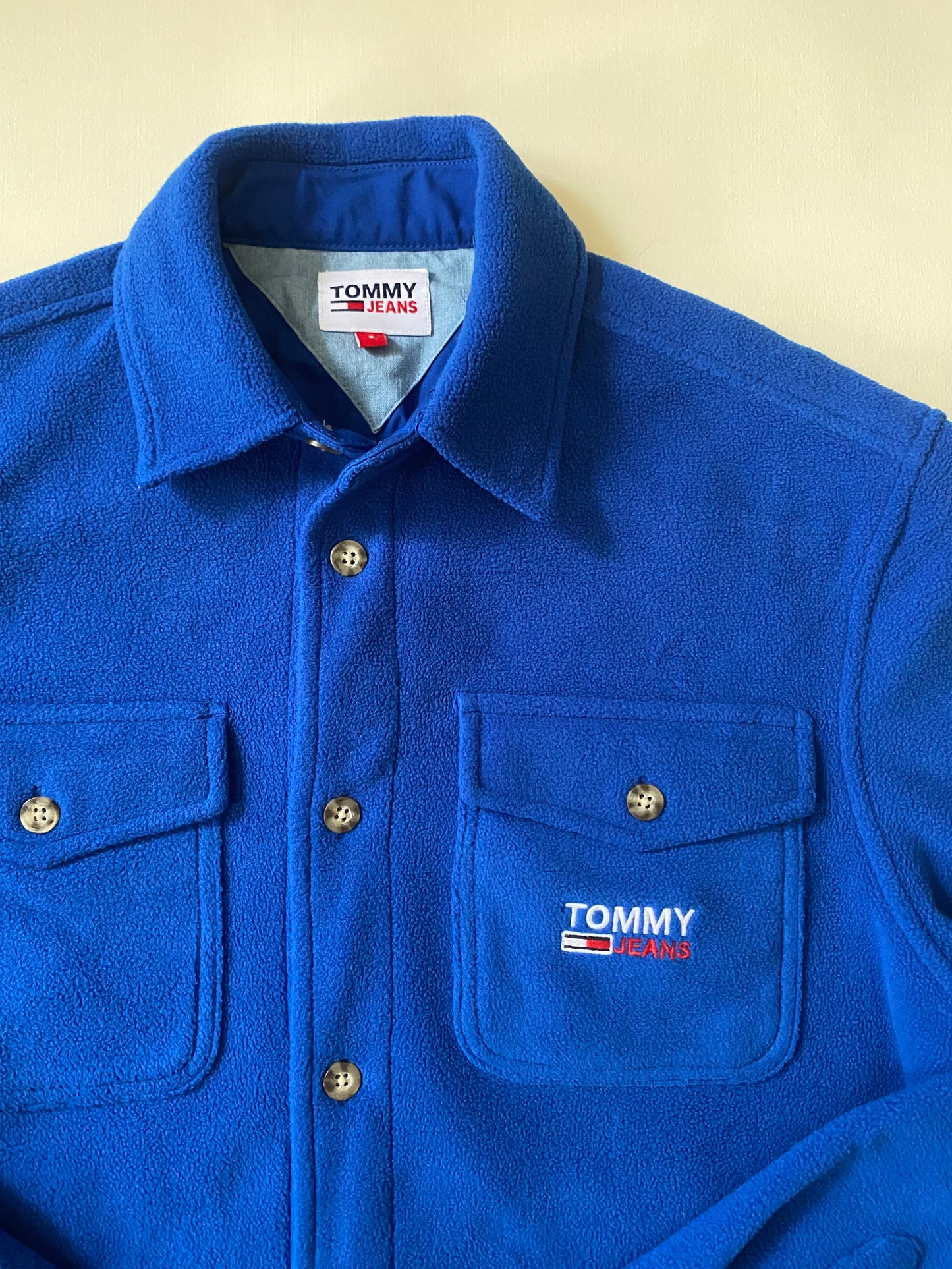 Veste chemise polaire Tommy Hilfiger, bleu, S / M