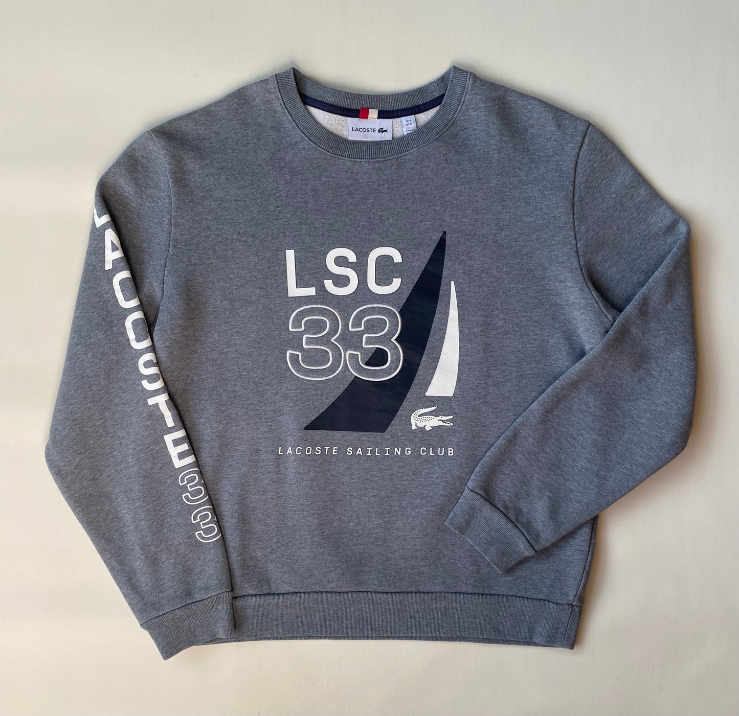 Pull Lacoste sailing, gris, M