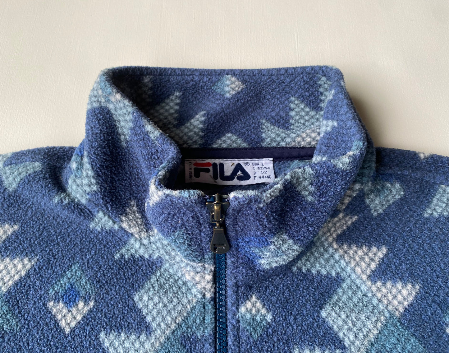 Polaire Fila vintage, Bleu-gris, L oversize