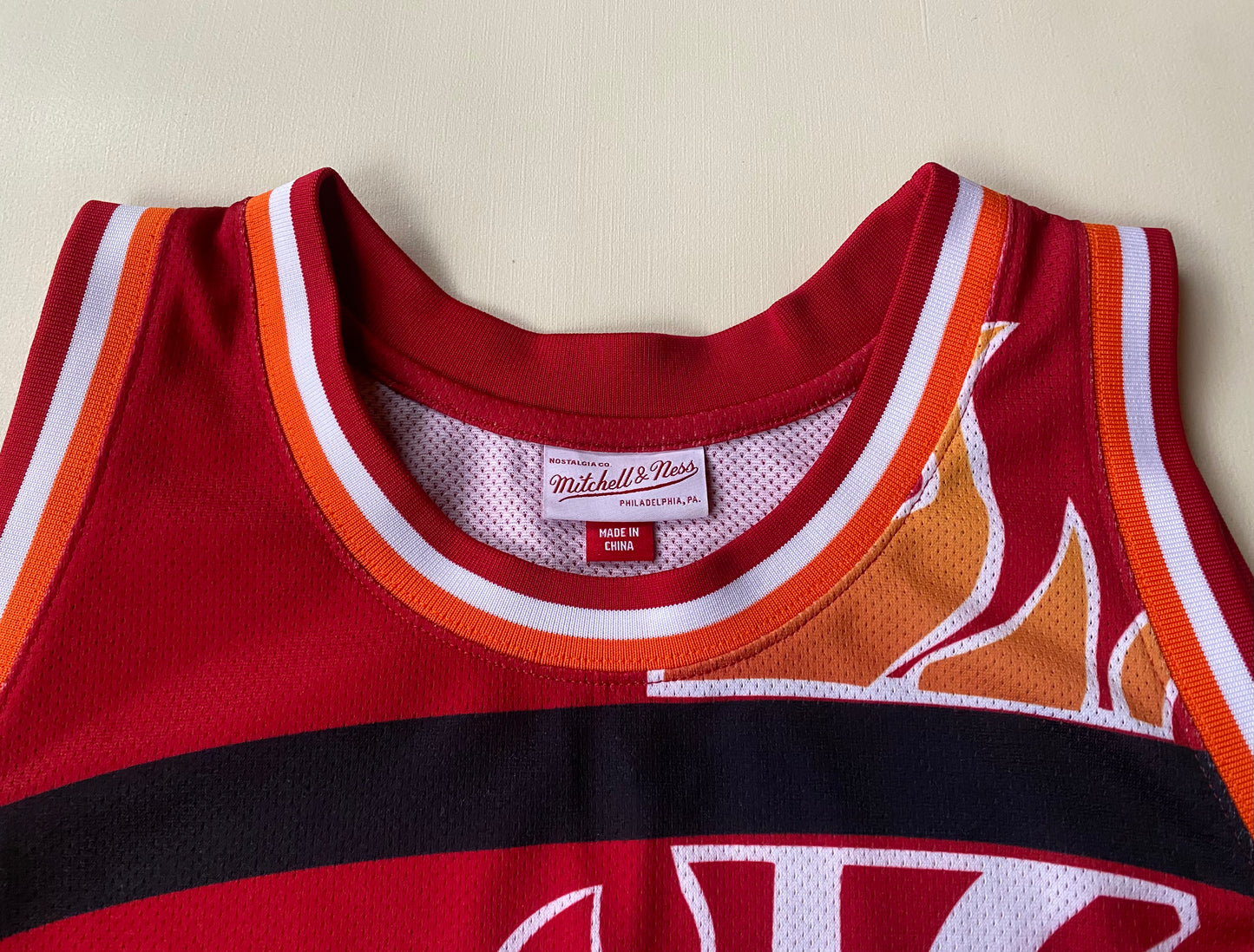 Maillot basket NBA Mitchell & Ness, Miami Heat, rouge, XL