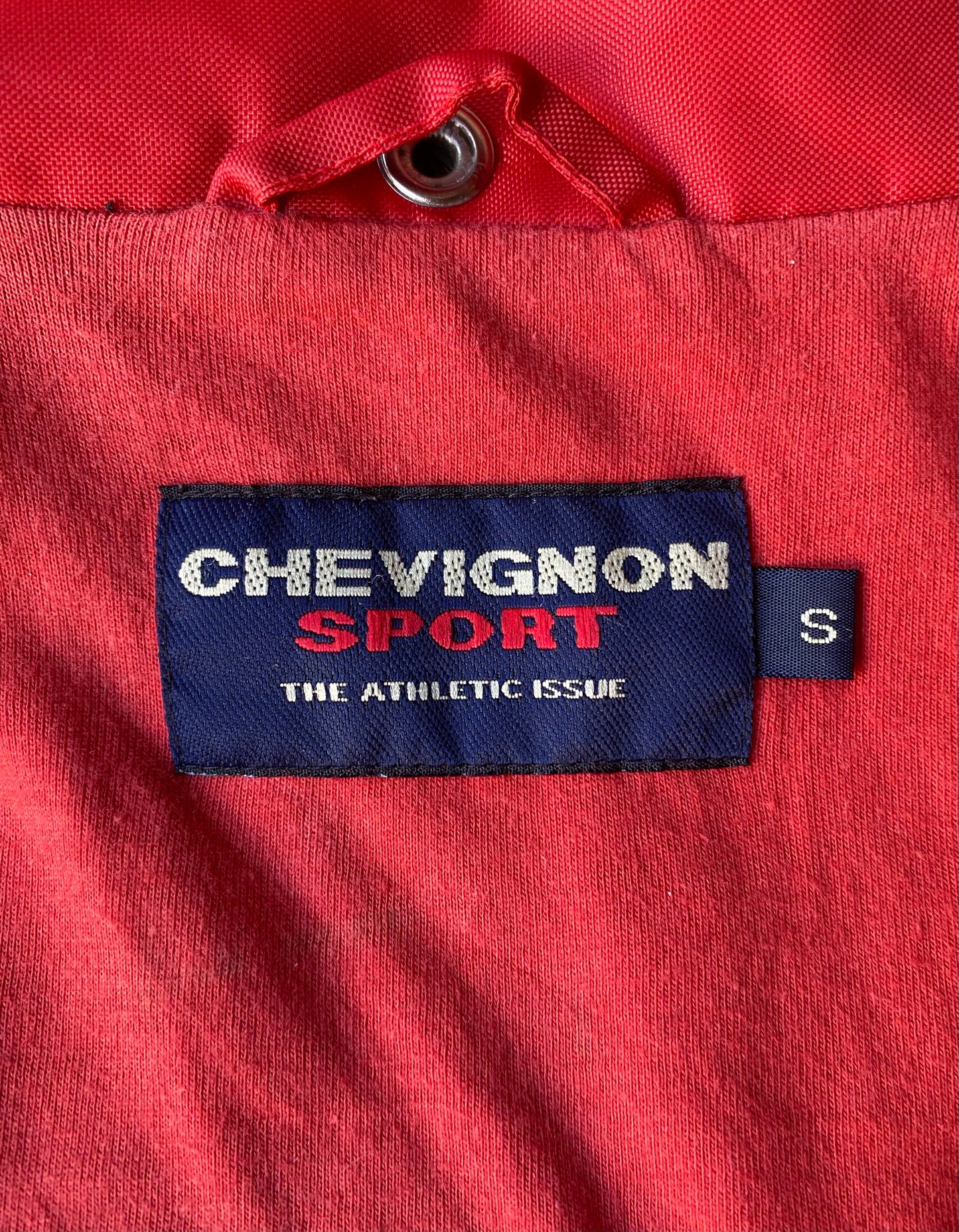 Veste coupe-vent vintage Chevignon, rouge, S oversize