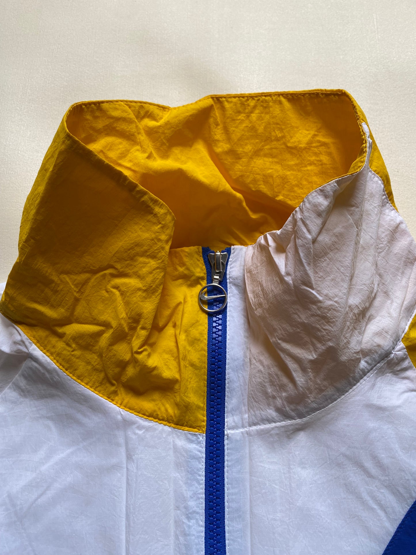 Veste coupe-vent / pluie Nike, Jaune / blanc / bleu, M