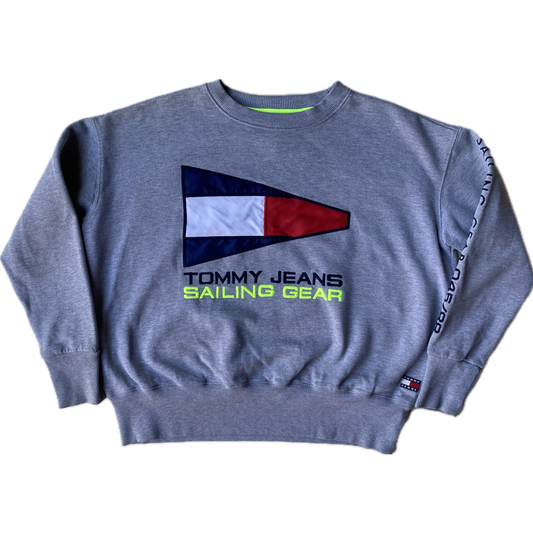 ✅ Pull Tommy Hilfiger sailing, gris, L parachute