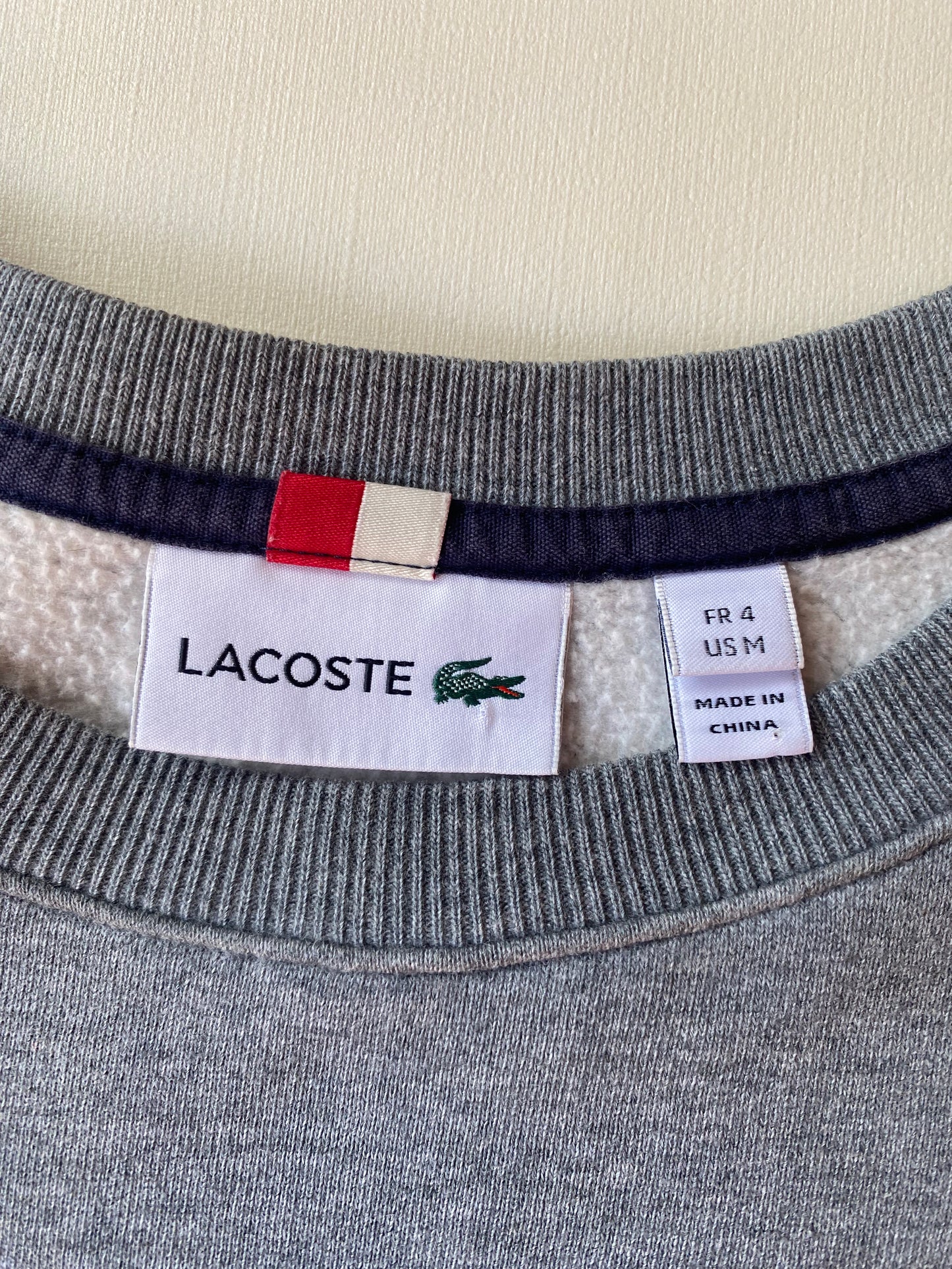 Pull Lacoste sailing, gris, M