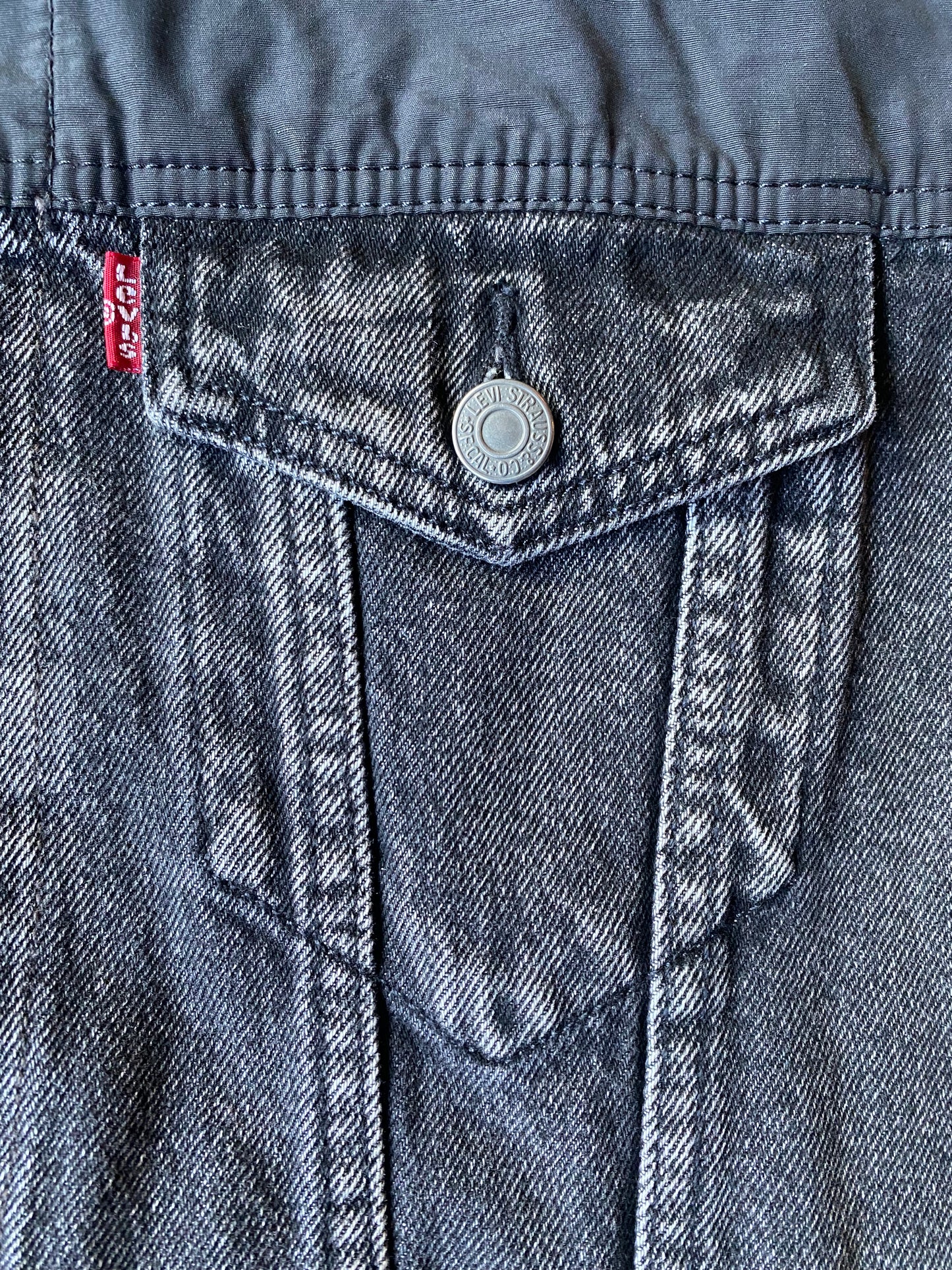 Veste jean Levi's, noir et gris, L légèrement oversize