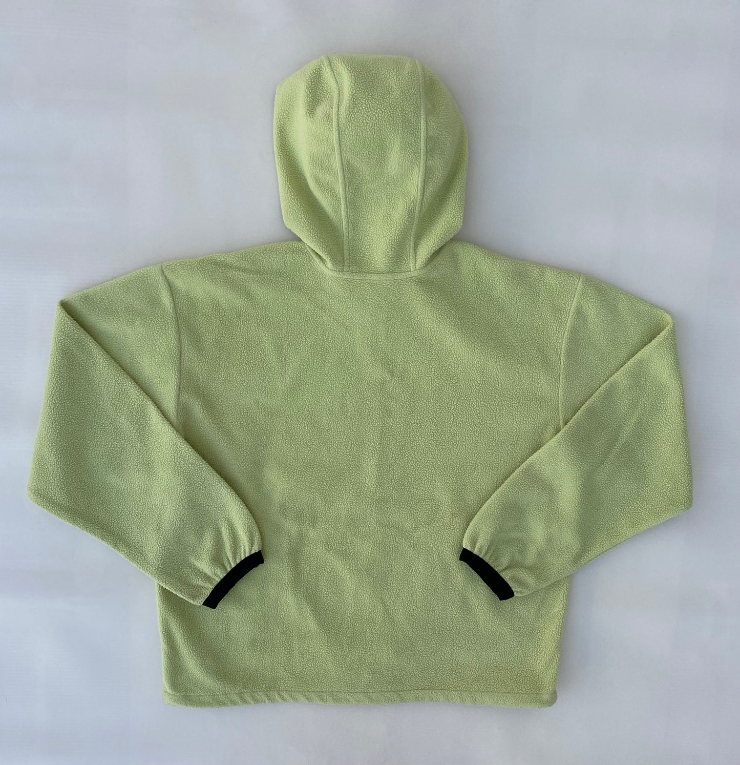 Pull à capuche vintage polaire Nike, jaune-vert, S