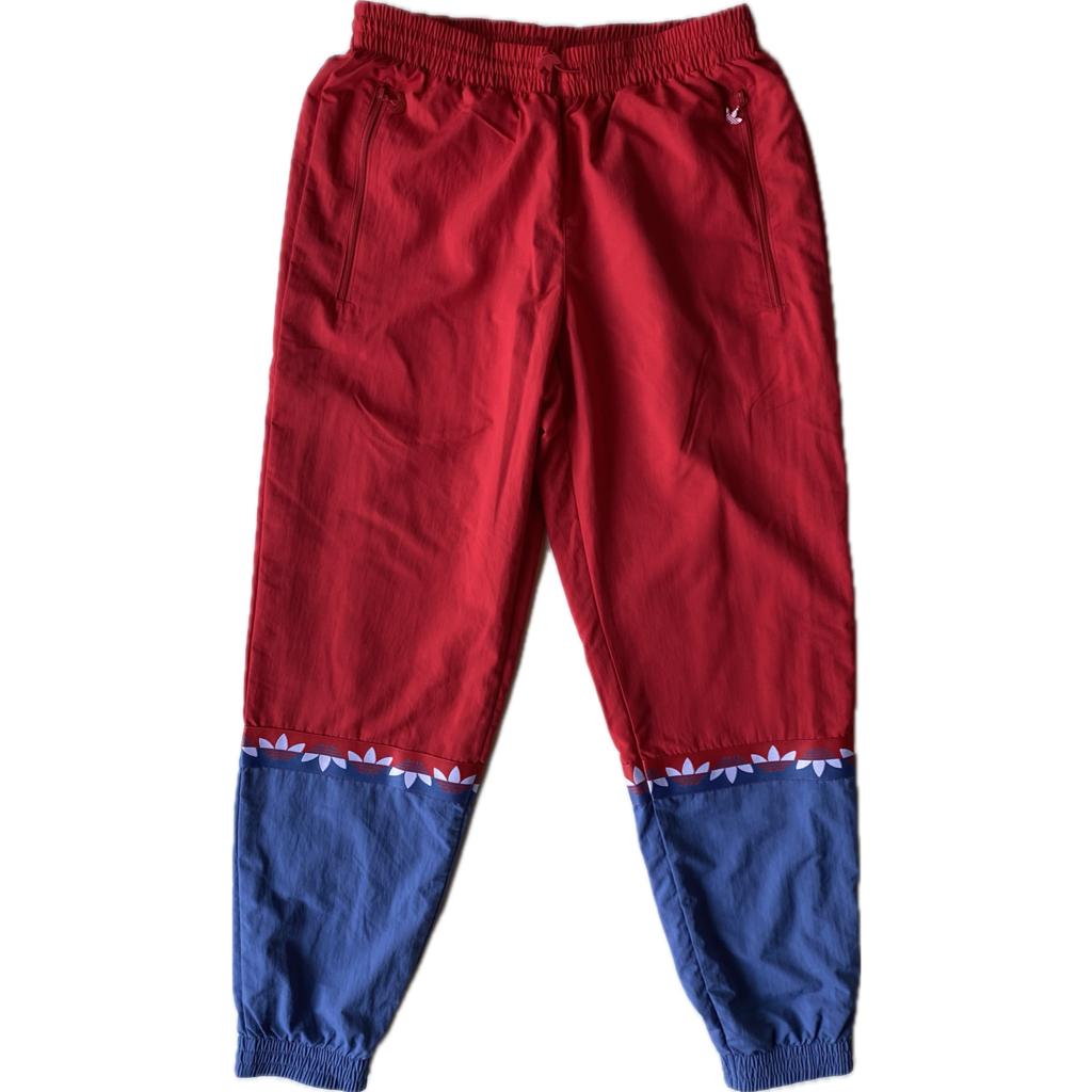 Pantalon jogging Adidas Originals, rouge / bleu gris, S (36)