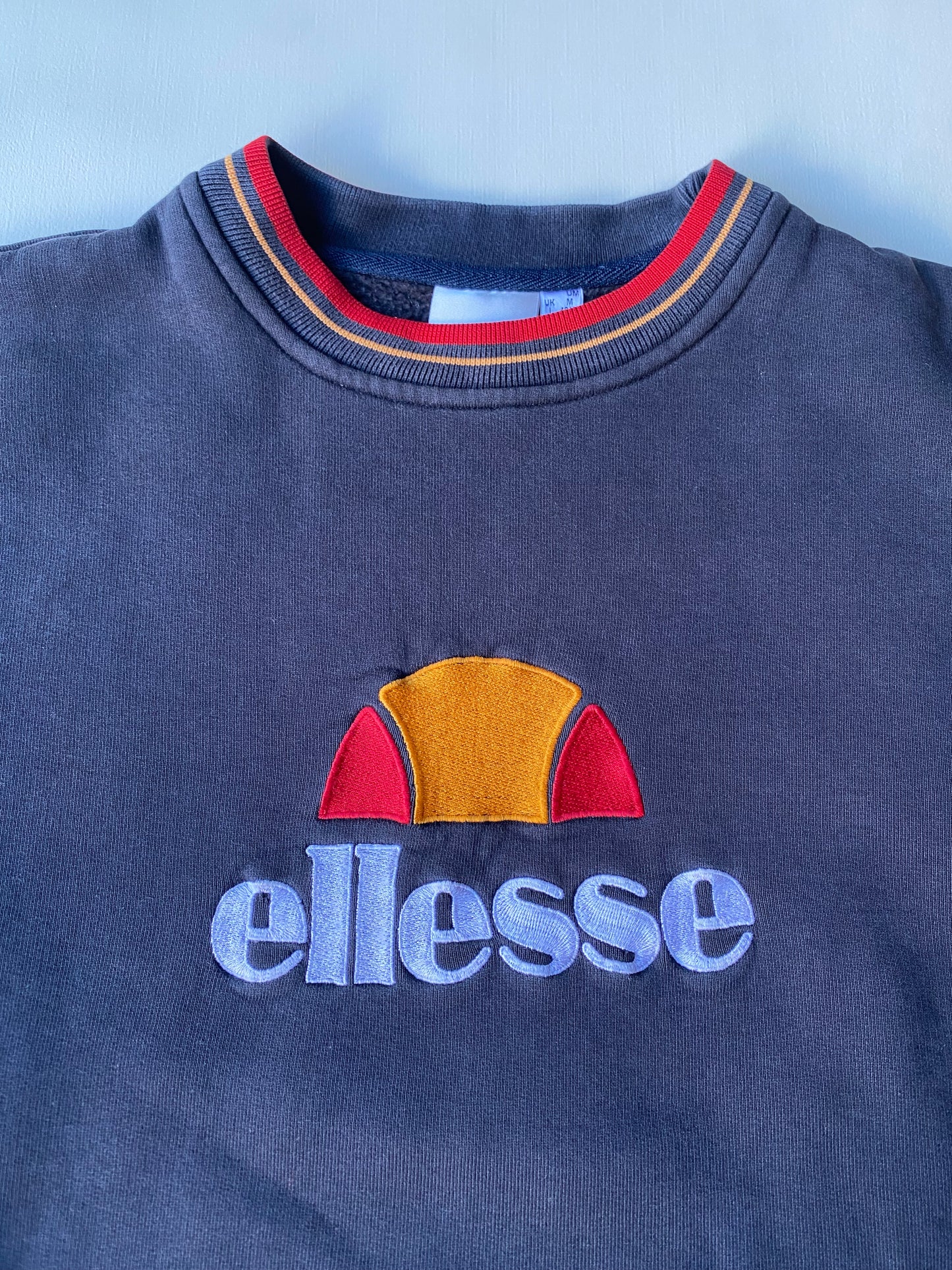 Pull vintage Ellesse, gris anthracite, M