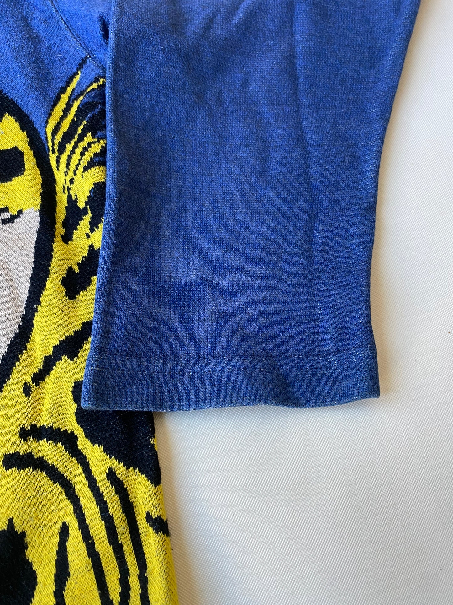 ✅ Pull collector Marsupilami, jaune et bleu, XL