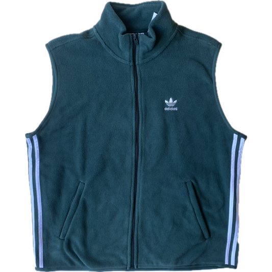 ✅ Veste polaire sans manches Adidas, vert sapin, L