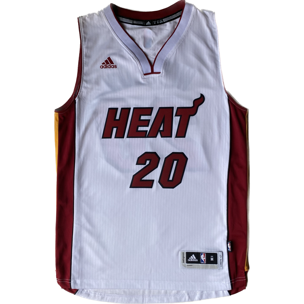 Maillot de basket Adidas, Miami Heat, Winslow, blanc/rouge