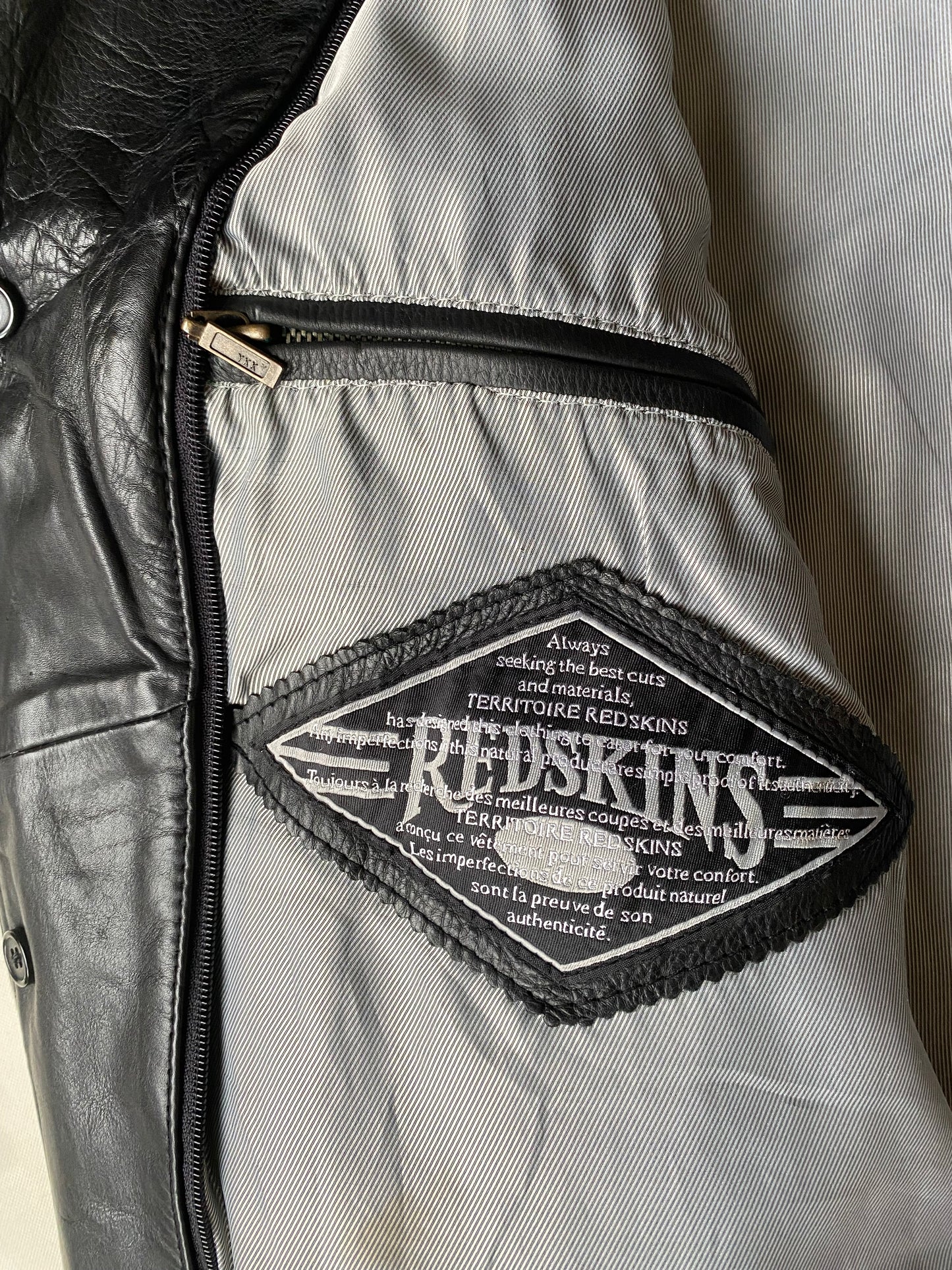 ✅ Veste cuir Redskins, noir, L