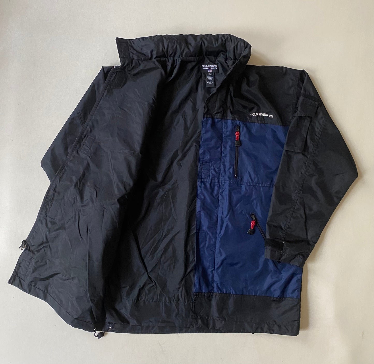 Veste coupe-vent / pluie ralph lauren, bleu marine et noir, L