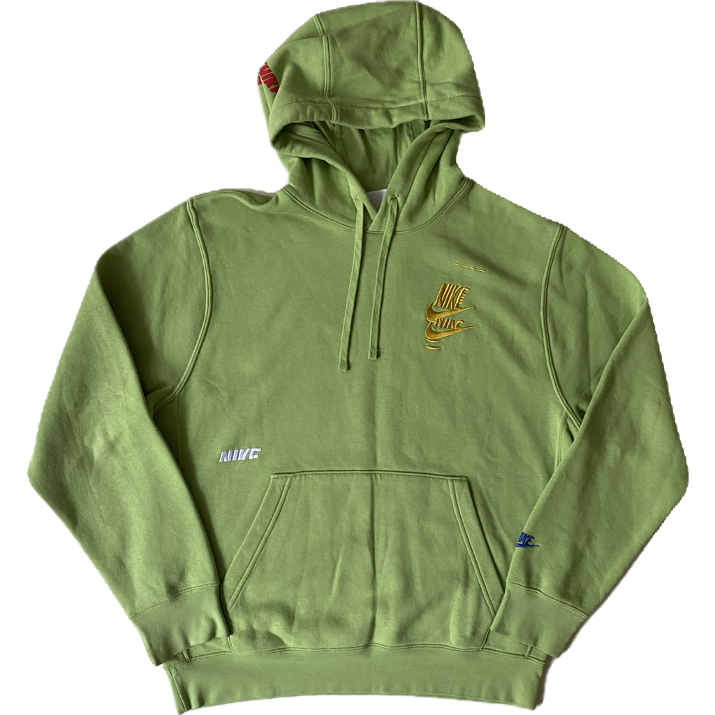 Pull à capuche Nike, vert anis, XL oversize