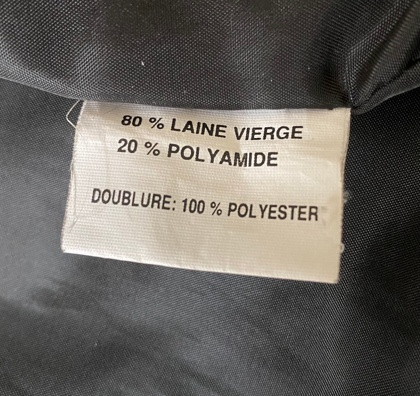 Manteau laine vintage Droopy, bleu marine, M légèrement oversize