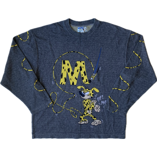 ✅ Pull collector Marsupilami, gris, XL