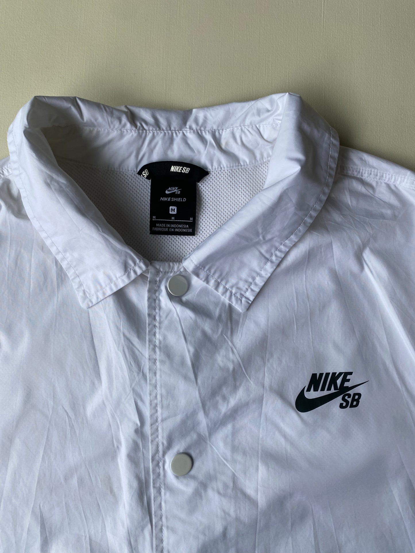 Veste coupe-vent / pluie Nike SB, blanc, M oversize