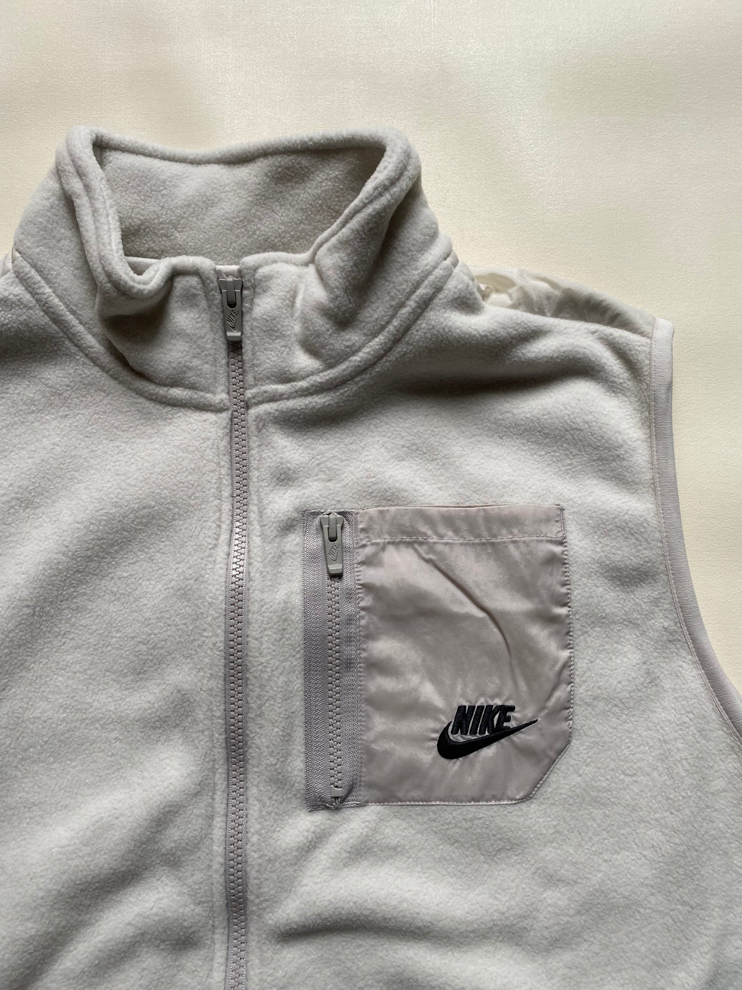 Veste sans manches polaire Nike, crème, L