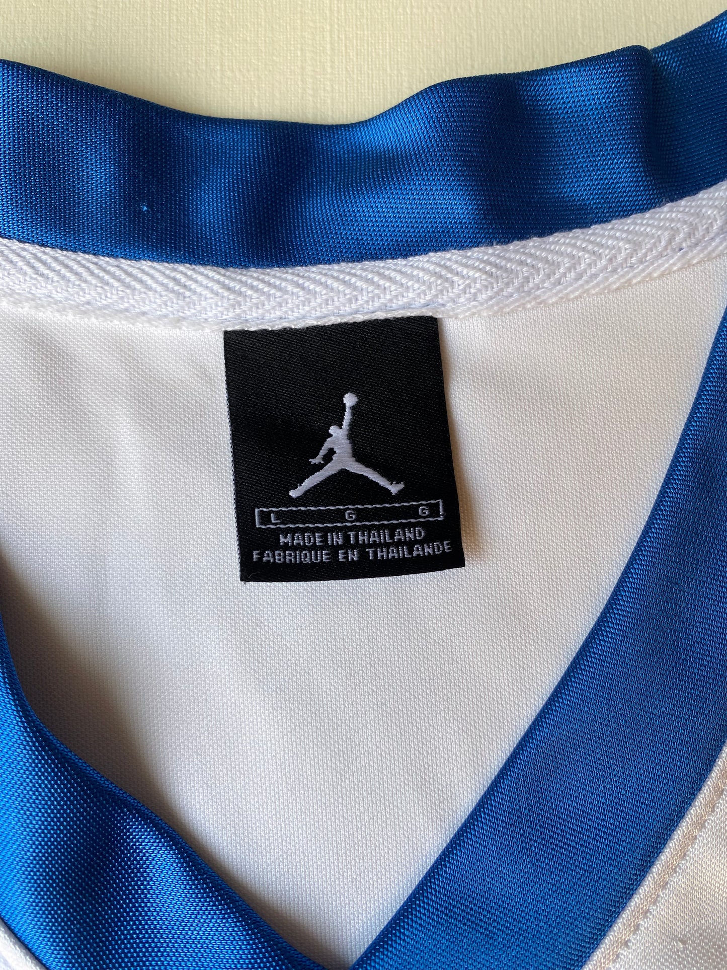 Maillot d'entraînement Jordan, blanc/bleu, L