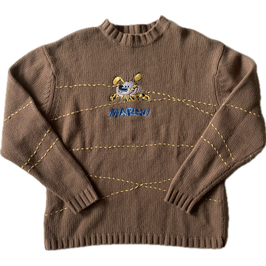 Pull laine Marsupilami Studio Aventures, marron, S