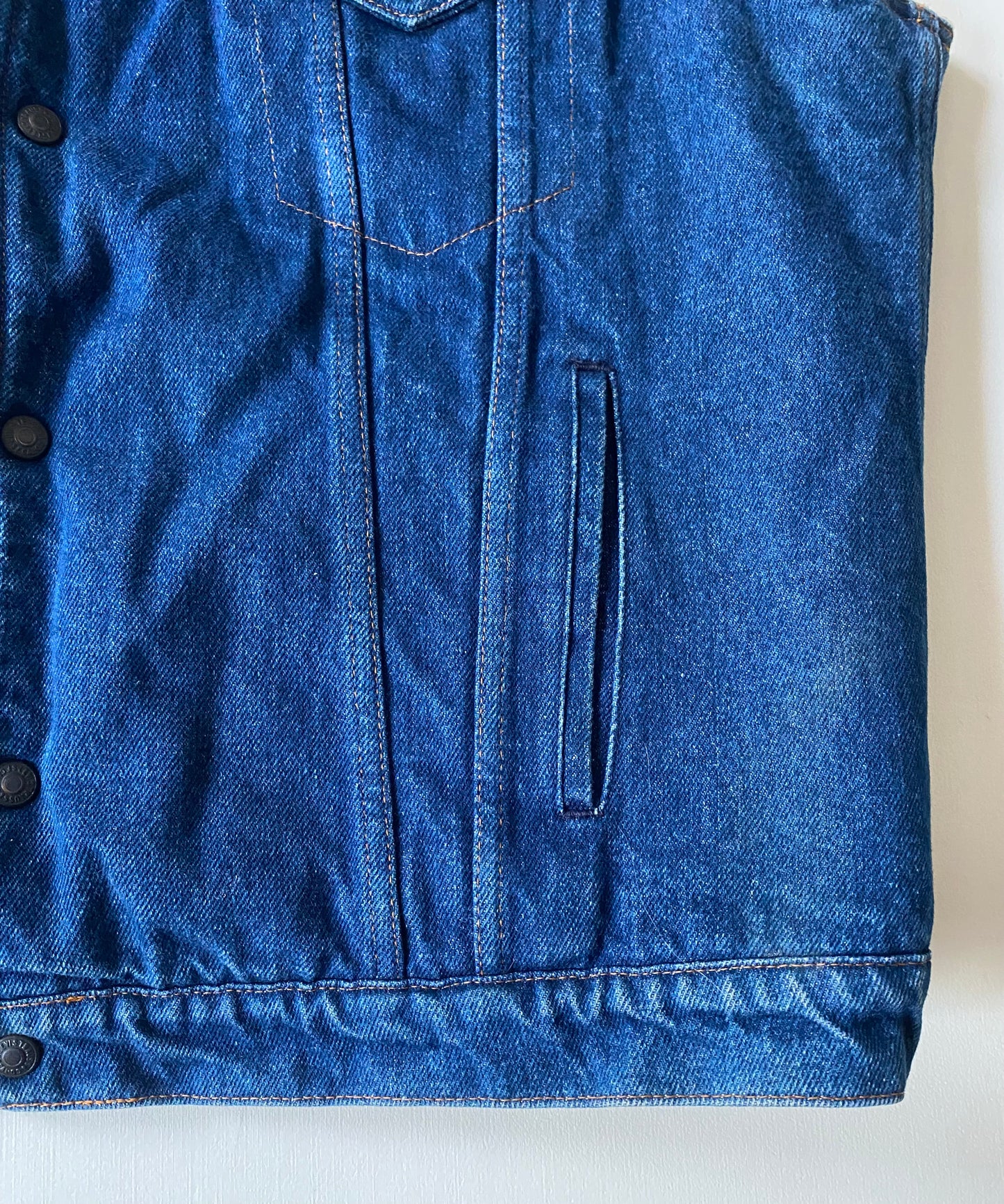 Veste jean polaire Levi's sans manches, bleu marine, L/XL