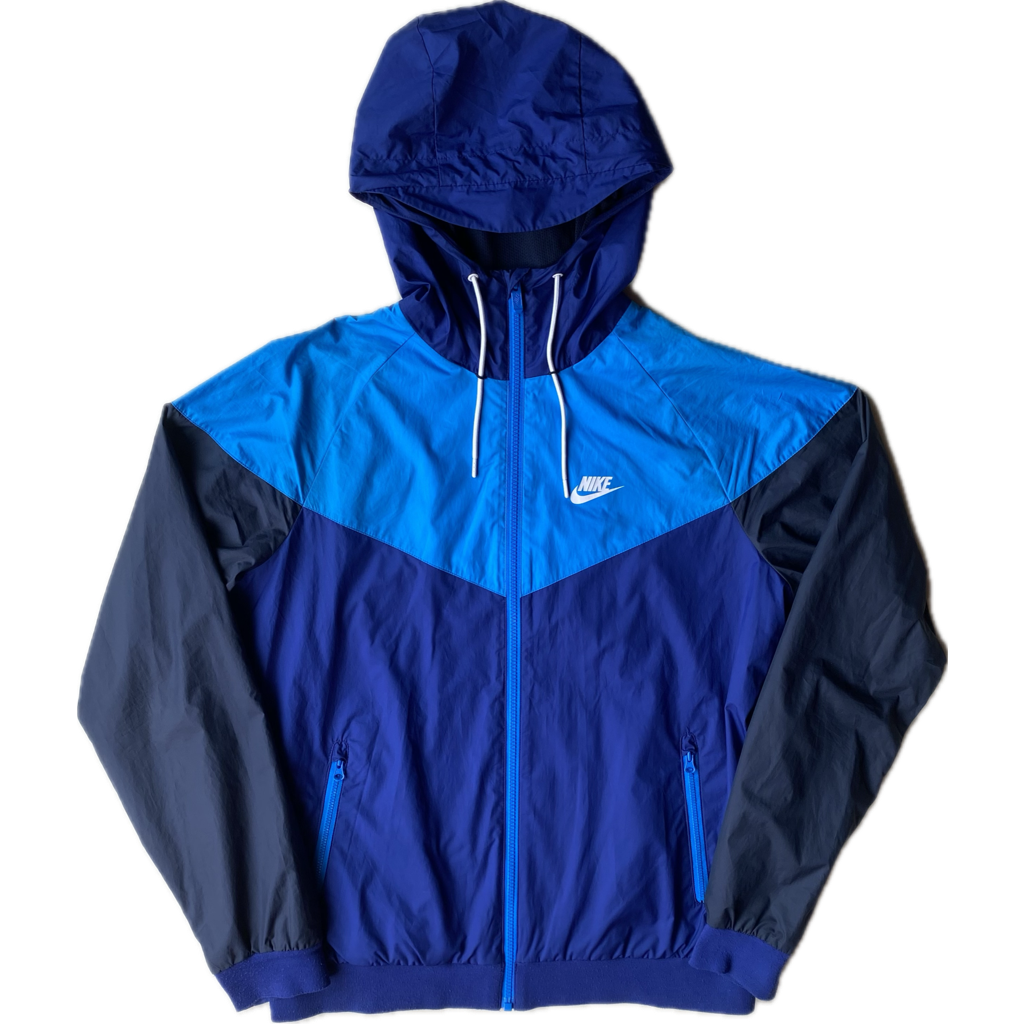 Veste coupe-vent Nike, Noir et bleu, M légèrement oversize