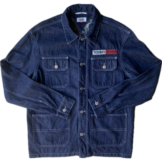 ✅ Veste jean Tommy Hilfiger, bleu marine, S oversize