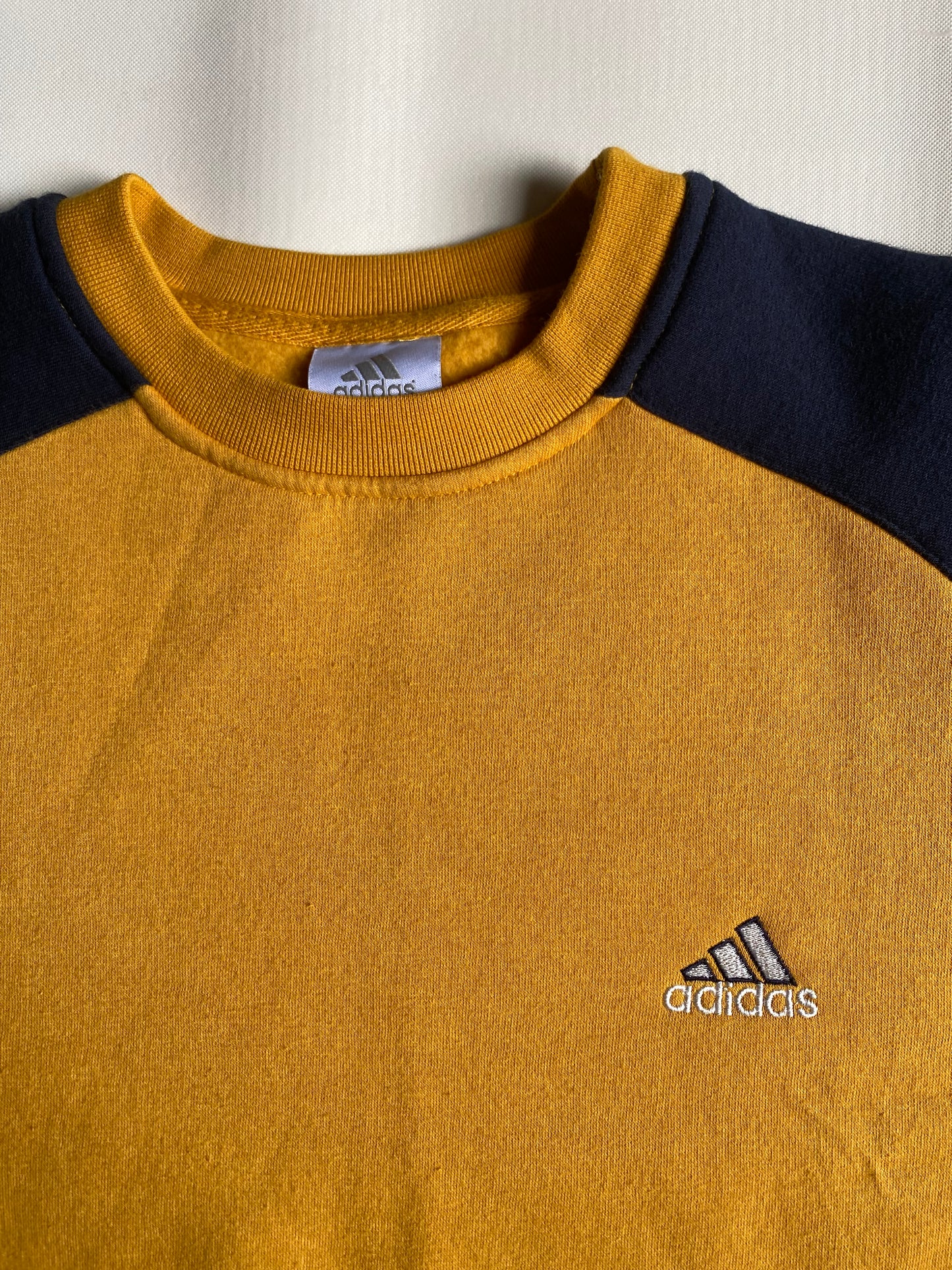 Pull vintage Adidas, moutarde, L/XL