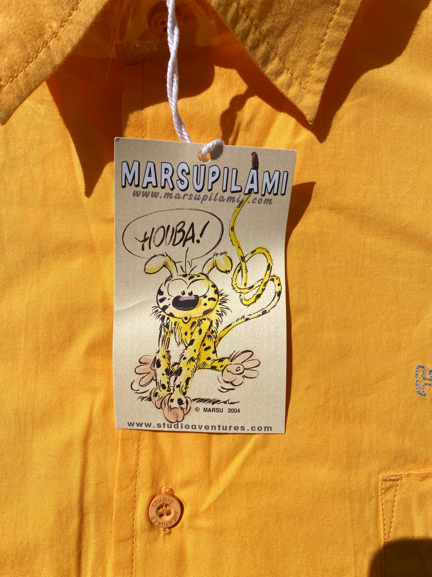 ✅ Chemise collector Marsupilami, jaune-orange, XL