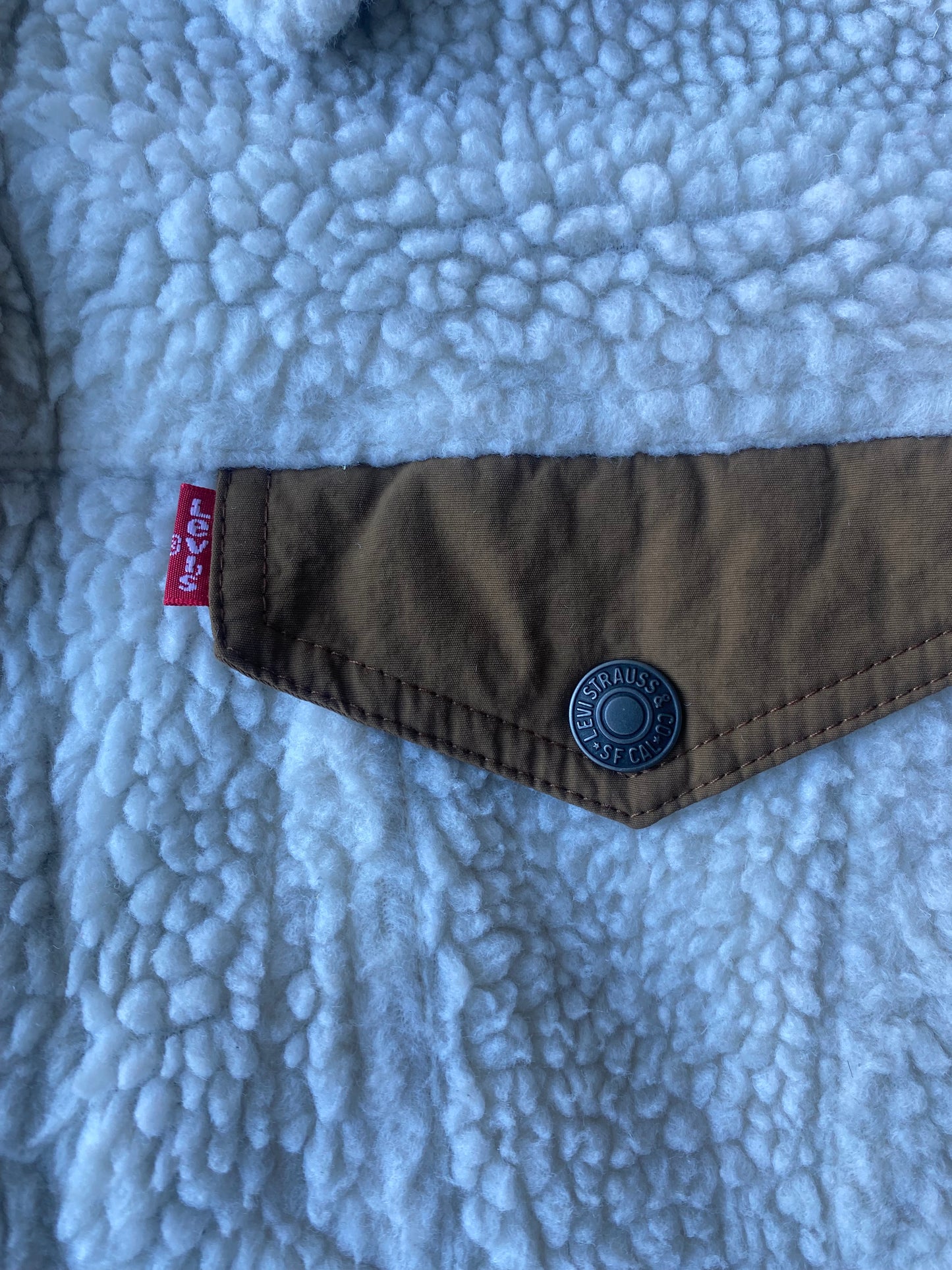 ✅ veste polaire Levi's, crème et marron, M