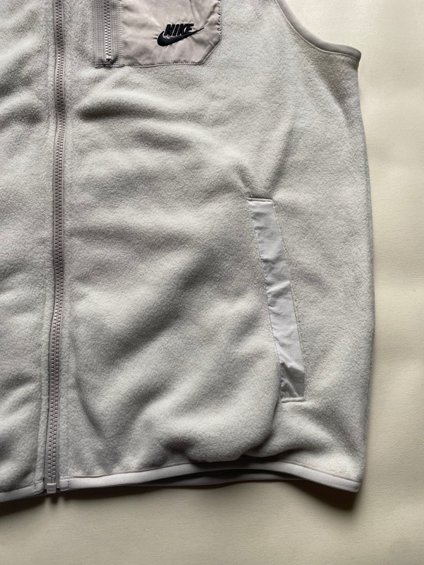 Veste sans manches polaire Nike, crème, L