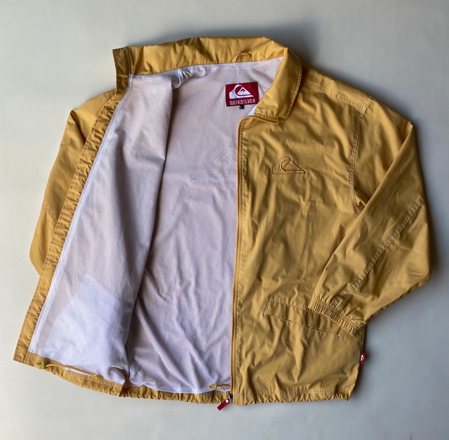 Veste coupe-vent Quiksilver, jaune, L oversize