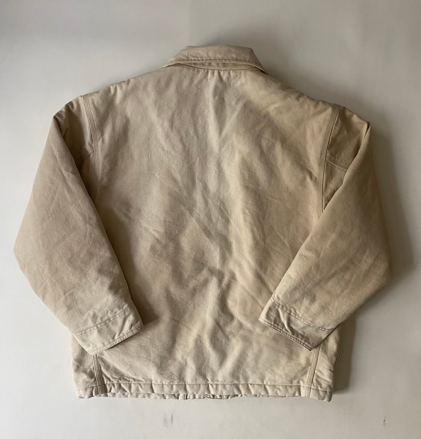 Veste jean épaisse Schott, beige, L oversize