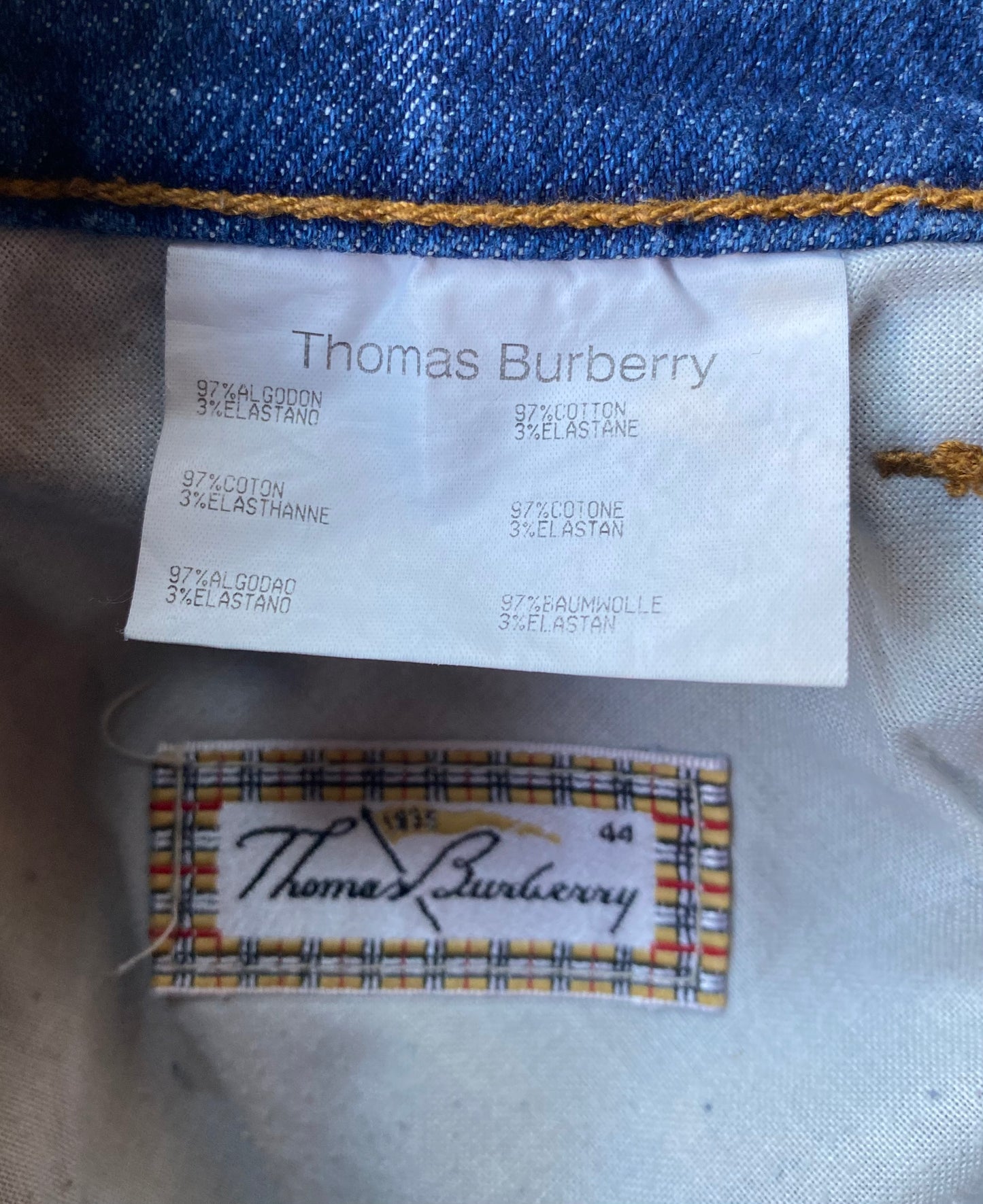 Jean Burberry, bleu jean, XS