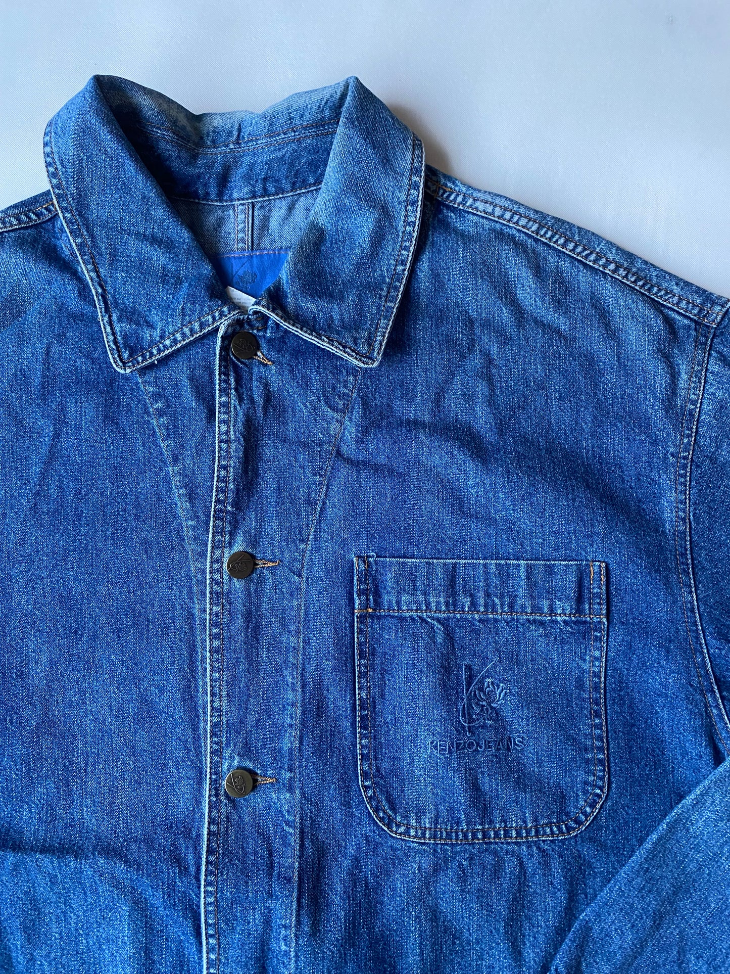 ✅ Veste jean vintage Kenzo, bleu, XL