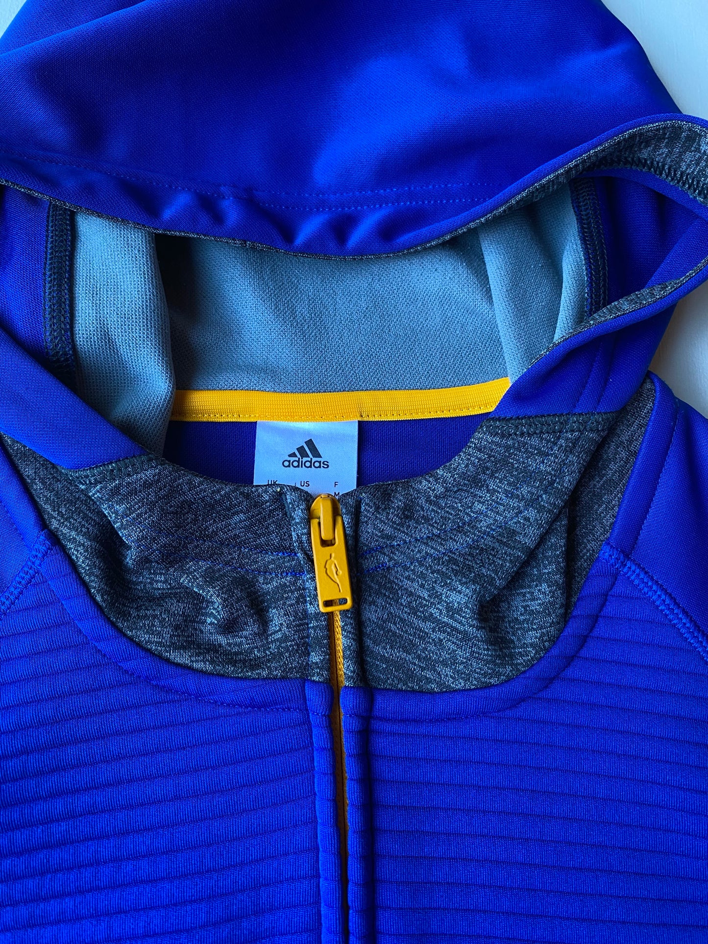 Pull à capuche zippé Adidas, golden state warriors, bleu, M