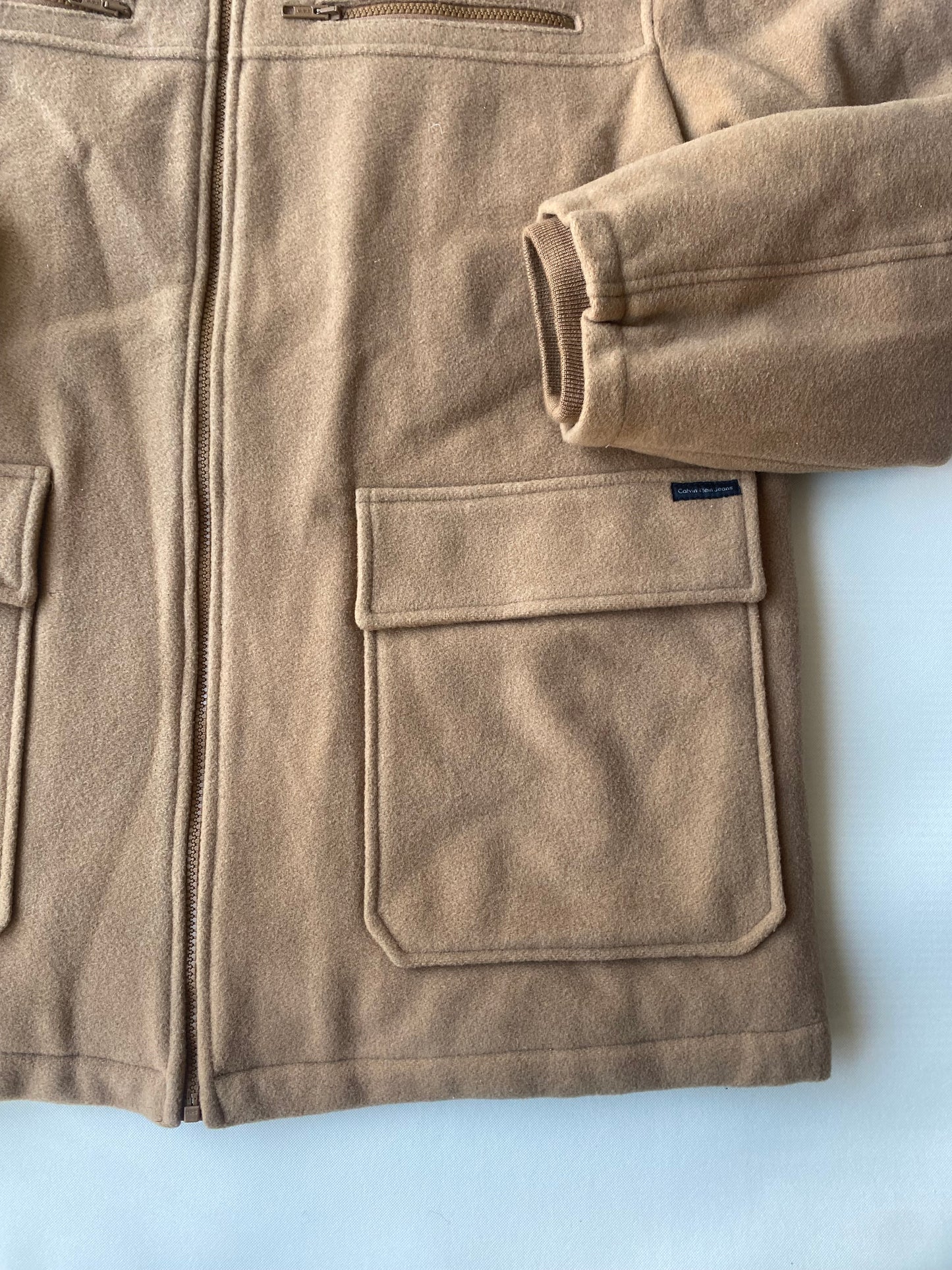 ✅ Manteau laine Calvin Klein, beige, L