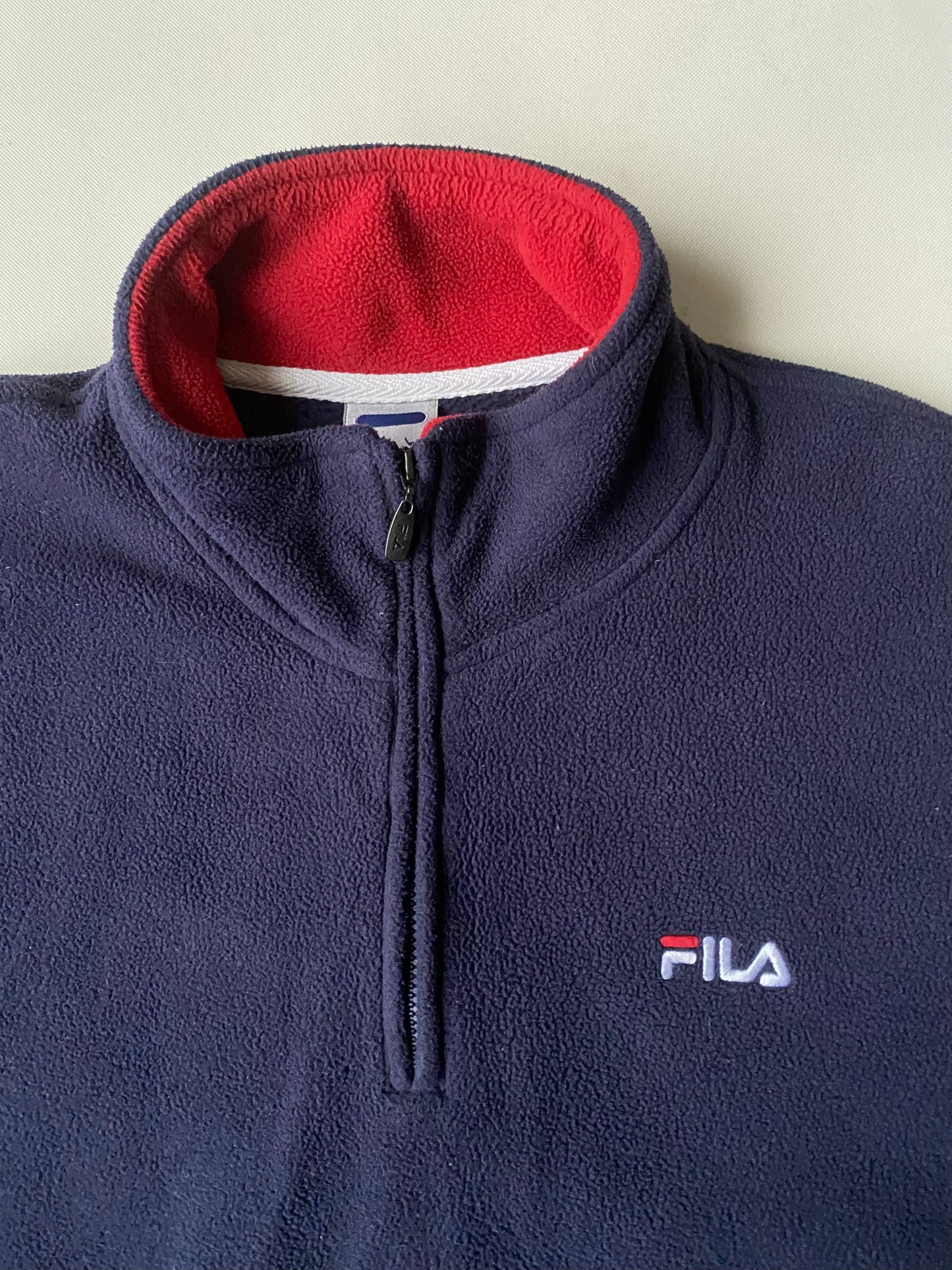 ✅ Polaire vintage Fila, bleu marine, L