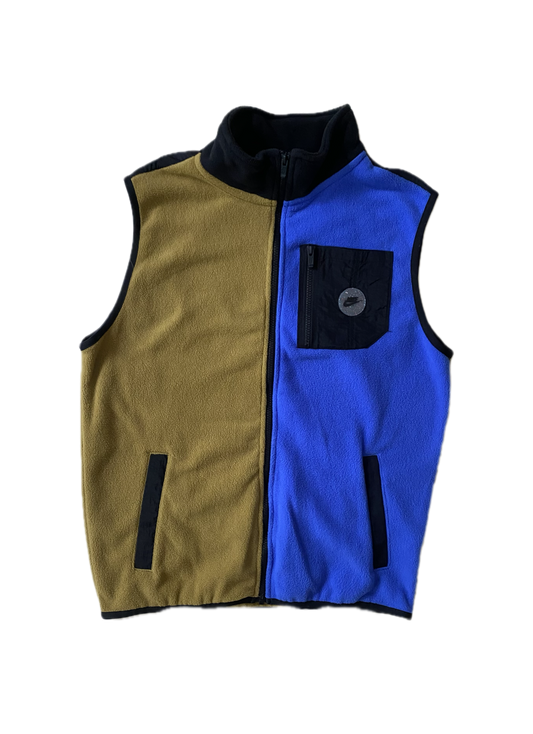 Veste / gilet sans manches polaire Nike, bleu / kaki, S oversize