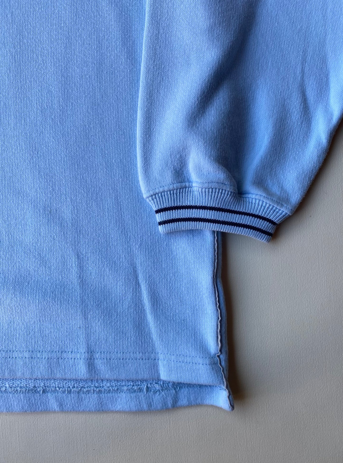 Pull vintage Oxbow brodé, bleu clair, M